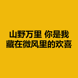 山野万里 你是我藏在微风里的欢喜 (Across vast mountains and fields, you are my hidden joy in the breeze) (山野万里 你是我藏在微风里的欢喜) logo