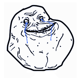 forever alone (ALONE) logo