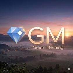 Gram Morning (GM) logo