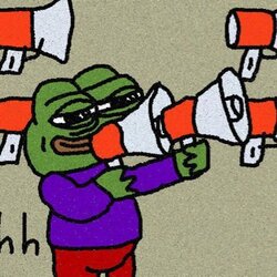 pepe in a memes world (PEW) logo