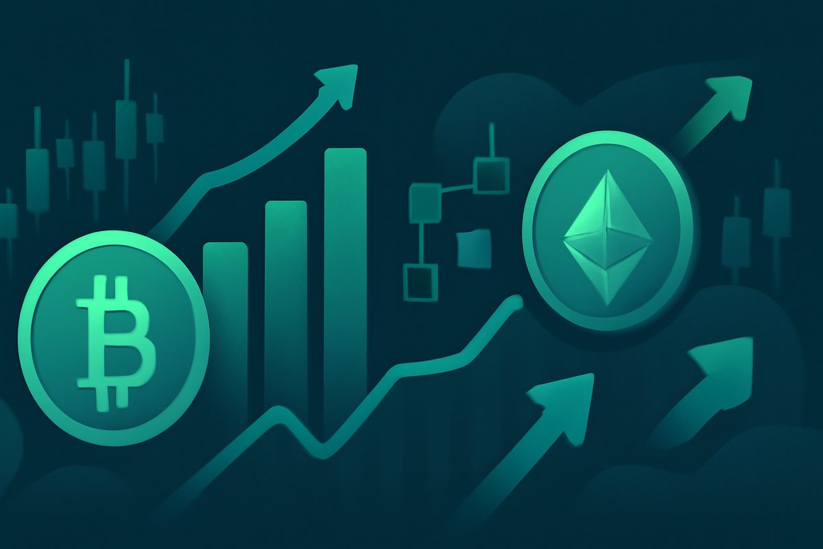 Биткоин вырос на 24,95% в августе, Ethereum — на 32,53%