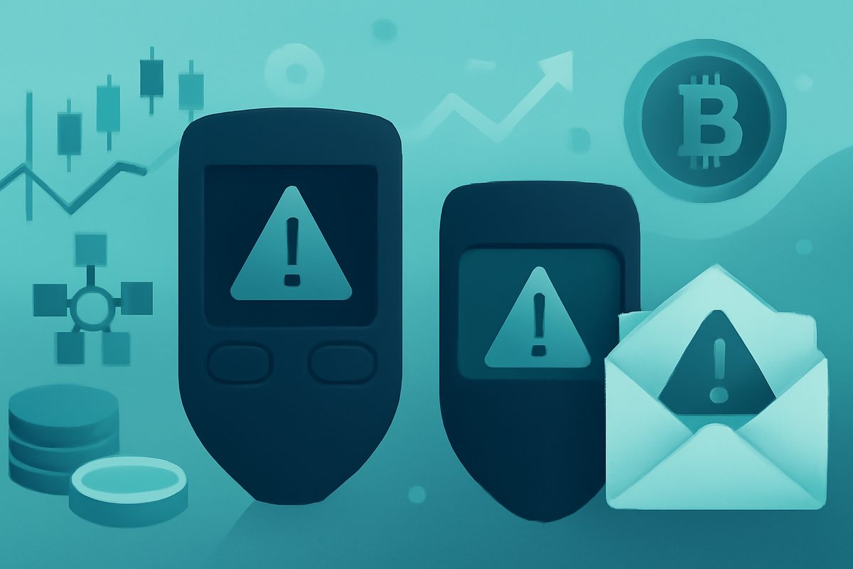 Trezor and BitBox Warn Users of Fake Security Alerts Targeting Wallets