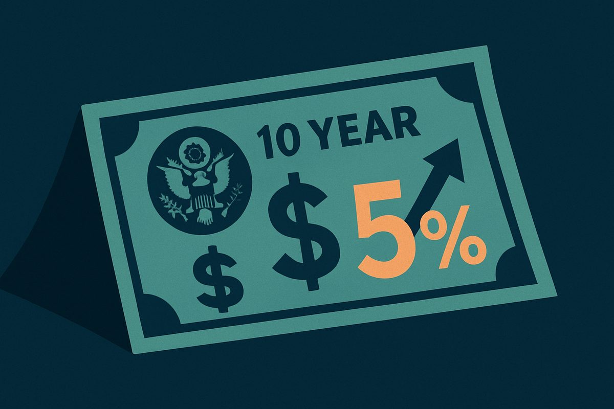 10-Year US Treasury Yield Rises Above 5% Again